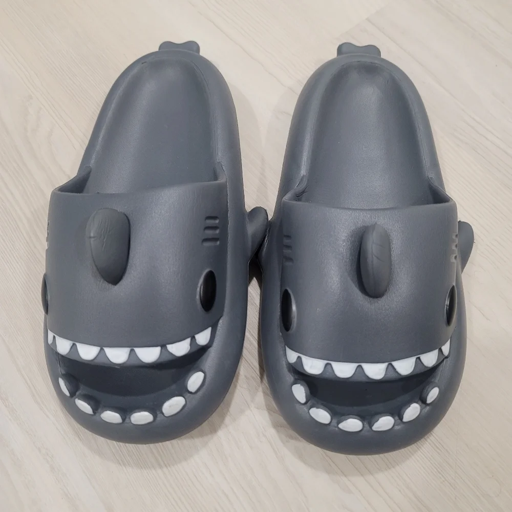 Cloud Shark Slides Sandals Dark Gray Mens ,Women's Non-slip Unisex 38-39